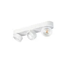SLV wall and ceiling luminaire KALU 2.0 TRIPLE PHASE 3 flames, UGR < 19, cardanic swivelling IP20, white dimmable