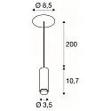SLV Luminaire à suspension LALU® IP20, noir gradable