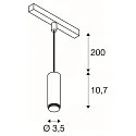 SLV Luminaire à suspension LALU® IP20, noir gradable
