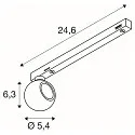 1-Projecteur monophasé DYSKO pivotant à la cardan, en forme de boule IP20, scintillant, or gradable