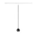 SLV Luminaire à suspension monophasé DYSKO Bas, en forme de boule IP20, scintillant, noir gradable