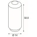 SLV Lampe de table PANTILO SLIM cylindrique E27, cuivre gradable