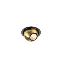 Plafonnier encastré DYSKO rond IP20, or, noir gradable