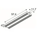 SLV Projecteur triphasé SIGHT EVO DOUBLE 600 DALI 2 2 voies, angulaire, contrôlable par DALI, avec grille, UGR < 16 IP20
