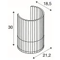 SLV wall luminaire WUD WL cylindrical E27 IP20, natural colour, lacquered dimmable