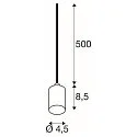 SLV Luminaire à suspension FITU PD RIBBED E27 IP20, noir gradable