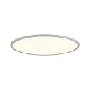 SLV Luminaire de plafond PANEL 60 rond, adapté aux postes de travail avec écran IP20, gris, laqué gradable