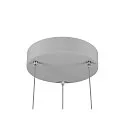 SLV pendant luminaire PANEL 60 round, suitable for VDU workstation IP20, grey dimmable