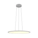 Luminaire à suspension PANEL 60 rond, adapté aux postes de travail avec écran IP20, gris gradable