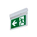 SLV Applique et plafonnier P-LIGHT angulaire IP20, transparent, blanche, laqué 