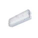 SLV Applique et plafonnier P-LIGHT angulaire IP65, transparent, blanche, laqué 