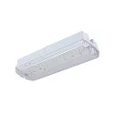 SLV Applique et plafonnier P-LIGHT angulaire IP65, transparent, blanche, laqué 