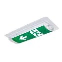 SLV Applique et plafonnier P-LIGHT angulaire IP65, transparent, blanche, laqué 