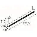 SLV pendant luminaire GLENOS® PRO IP20, black dimmable