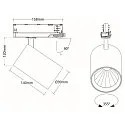 SLV 3-phase spot TRACKSPOT P 17/28W 36° ON-OFF  adjustable, switchable, multipower IP20, black, lacquered 