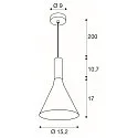 SLV Luminaire à suspension LALU® SET CONE 15 E27 IP20, noir gradable