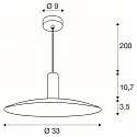 SLV Luminaire à suspension LALU® SET ELYPSE 33 E27 IP20, noir gradable