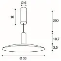 SLV Luminaire à suspension LALU® SET ELYPSE 33 IP20, noir gradable