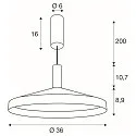 SLV Luminaire à suspension LALU® SET TETRA 36 IP20, noir gradable