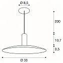 SLV Luminaire à suspension LALU® SET ELYPSE 33 IP20, noir gradable
