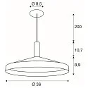 SLV Luminaire à suspension LALU® SET TETRA 36 IP20, noir gradable