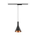 Luminaire à suspension monophasé LALU® SET CONE 15 avec abat-jour, CCT Switch, lot de 1 IP20, noir gradable