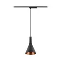 SLV Luminaire à suspension monophasé LALU® SET CONE 15 avec abat-jour, CCT Switch, lot de 1 IP20, noir gradable