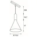 SLV Luminaire à suspension LALU® SET CONE 15 IP20, noir gradable