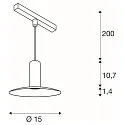 Luminaire à suspension LALU® SET ELYPSE IP20, noir gradable