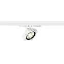 Projecteur triphasé EURO CUBE 2 L DALI plat, carré, contrôlable par DALI, UGR < 19, à cardan IP20, noir, blanche gradable