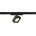 Projecteur triphasé EURO CUBE 2 L DALI plat, carré, contrôlable par DALI, UGR < 19, à cardan IP20, noir gradable