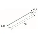 SLV Barre lumineuse BATTEN FLAT P 600 27 ON-OFF CCT Switch, commutable, multipower IP44/20