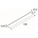 SLV Barre lumineuse BATTEN FLAT P 1200 52 ON-OFF MW avec capteur, CCT Switch, commutable, multipower IP44/20