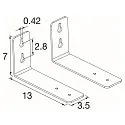 SLV Support mural BATTEN FLAT P / WALL-DOWNBEAM rigide, lot de 2, acier inoxydable