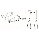 SLV Accessoire Suspension câble BATTEN FLAT P / Y-TYPE mécanique, lot de 2, acier inoxydable 3cm