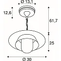 Luminaire à suspension SEJERO E27 IP65, anthrazit gradable
