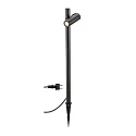 gorund spike luminaire HELIA SLIM POLE SINGLE with plug IP65, black