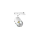 Projecteur triphasé TRACKSPOT P pivotant, adapté aux postes de travail avec écran IP20, blanche 