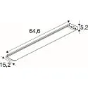 SLV Barre lumineuse BATTEN FLAT P 600 27 830/840/850 ML, DALI2 WH IP44, blanche gradable 12W 1505lm 3000|5000K CRI 80-89 6.46cm