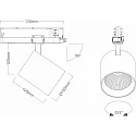 SLV 3-phase spot TRACKSPOT V swivelling, suitable for VDU workstation IP20, black dimmable