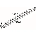ceiling luminaire BATTEN INDUSTRY C IP23, white dimmable