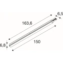 SLV Bande lumineuse EASYLIGHT 1500 135 835/840/850 WB WH DA contrôlable par DALI, CCT Switch IP20, blanche gradable