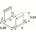 SLV Support de montage RETRO Q-STIN T5, Q-STIN T8, VLG T5, VLG T8, argent
