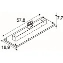 SLV Luminaire triphasé TRACK PANEL IP20, blanche gradable