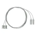 Suspension au plafond TUBULAR P 2 pièces, argent