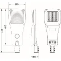 SLV Lampe à mât STREET A MIDI IP66, gris 