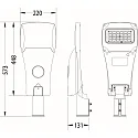 SLV Lampe à mât STREET A MICRO IP66, gris 