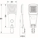 SLV Lampe à mât STREET A MINI IP66, gris 