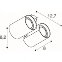SLV Projecteur triphasé BIMA 2.0 3PH DOUBLE QPAR51 à 2 flammes, à cardan, avec douille GU10 IP20, blanche