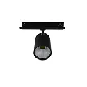 Projecteur triphasé TRACKSPOT P pivotant, adapté aux postes de travail avec écran IP20, noir gradable